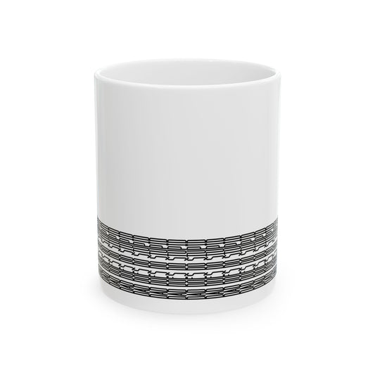 "DAD DOES DO STUPID" MUG Modern Geometric Ceramic Mug, Coffee Lover Gift, Minimalist Tea Cup, Office Desk Supply, Unique Housewarming Present