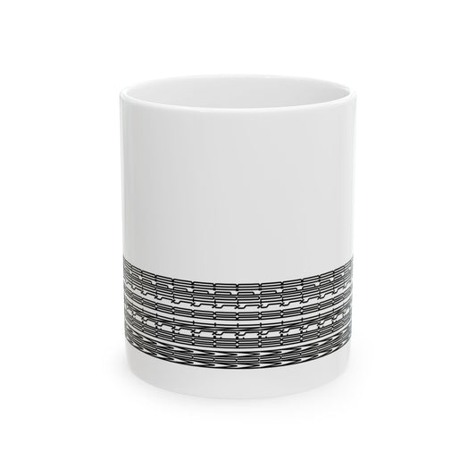 "Mum Doesn't Do Stupid" Modern Ceramic Coffee Mug – Stylish Gift for Coffee Lovers, Home or Office Use"