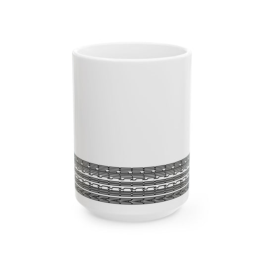 "DAD DOES DO STUPID" MUG Modern Geometric Ceramic Mug, Coffee Lover Gift, Minimalist Tea Cup, Office Desk Supply, Unique Housewarming Present