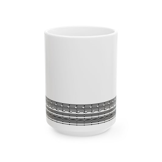 "I Don't Do Stupid" Black Pattern Ceramic Mug – Modern Minimalist Coffee or Tea Cup Gift