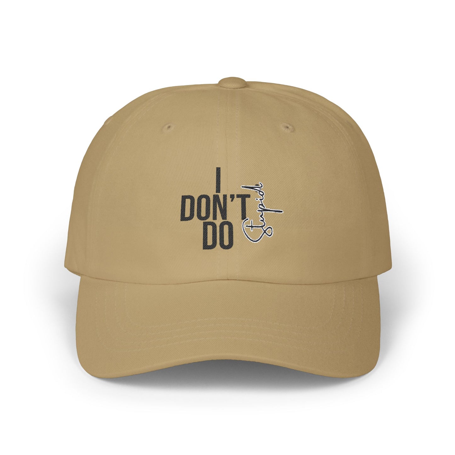 "Dad Cap 'I Don't Do Stupid' – Stylish Father’s Day Gift, Casual Wear for Him"